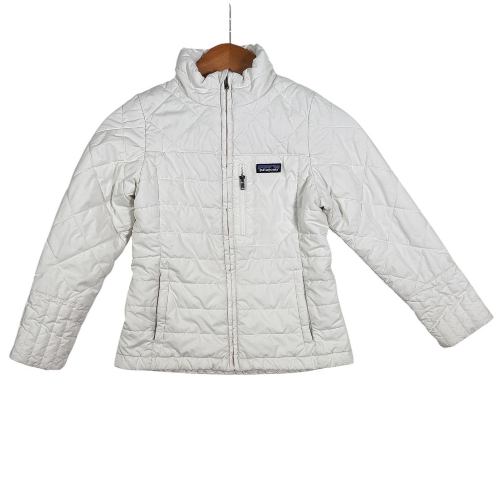 Patagonia Girls Radalie Quilted Jacket Insulated Birch White M 10 68125b White